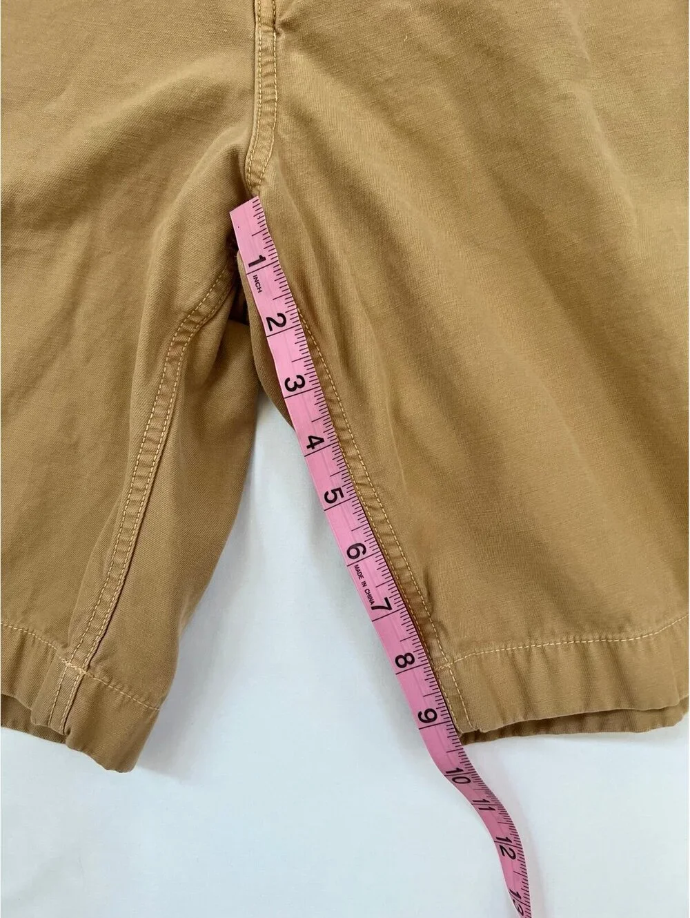 J. Crew men’s size 38W tan flat front chino shorts